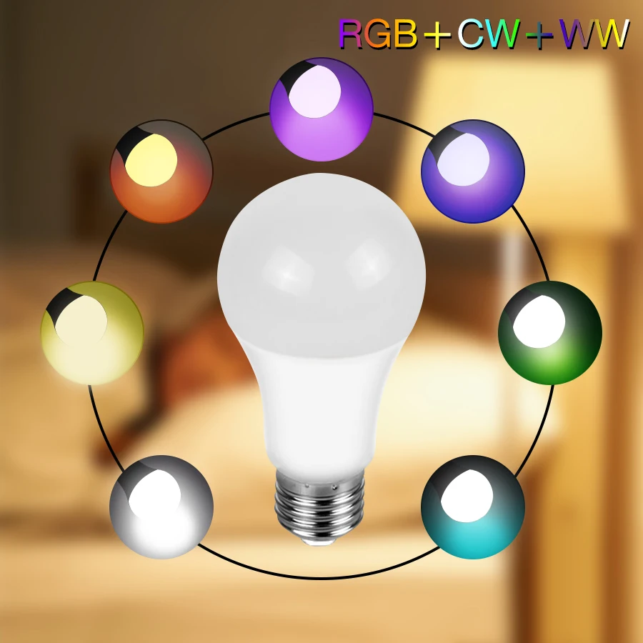 Ampoule LED E27 WiFi intelligente 15W RGB, lampe à lumière vocale, variable, fonctionne avec Google assistant/alexa Home
