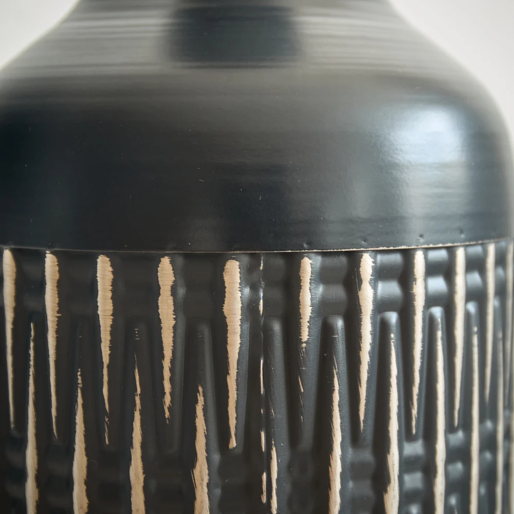 3-teilige Retro-Bodenvasen aus Metall in Weißgold (83/65/50 cm hoch), große dekorative Vasen für Wohnzimmer/Schlafzimmer, passend für Pampas-Zweige – Detail 20