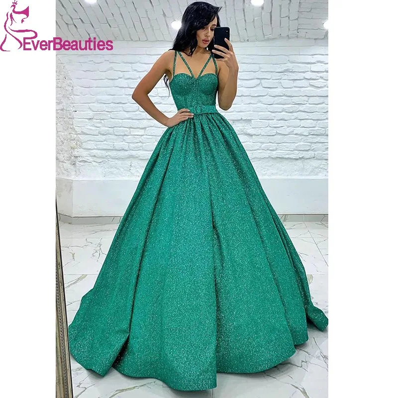 BallGownPromDressesLongPartyDressforWomenGlitterSequinPlus