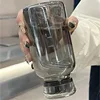 350/750ml Glass Transparent Water Bottles with Lid Straw Time Scale Milk Juice Drink Bottle Travel Coffee Mug Milk Tea Cup 6