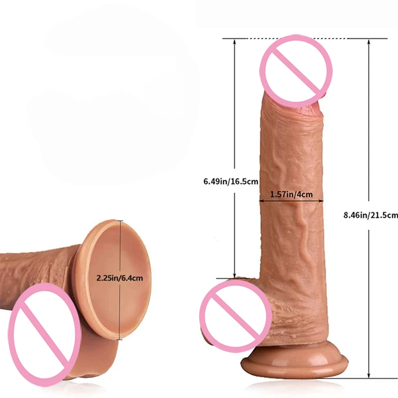 

20CM Realistic Silicone Dildo Large Dildo Sex Toy for Women with Thick Glans Real Dong with Powerful Suction Cup Stiff Cock