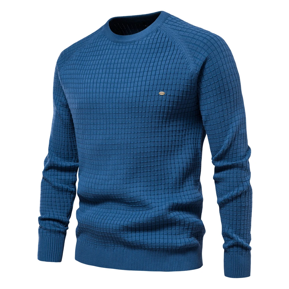 Suéter Masculino AIOPESON - Malha Gola Rolê Botões Casual
