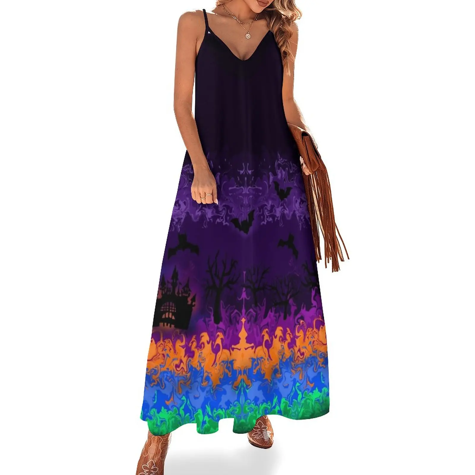 

BOO TO YOU HALLOWEEN SCENE Sleeveless Dress dress women summer Party dresses Woman's evening dress