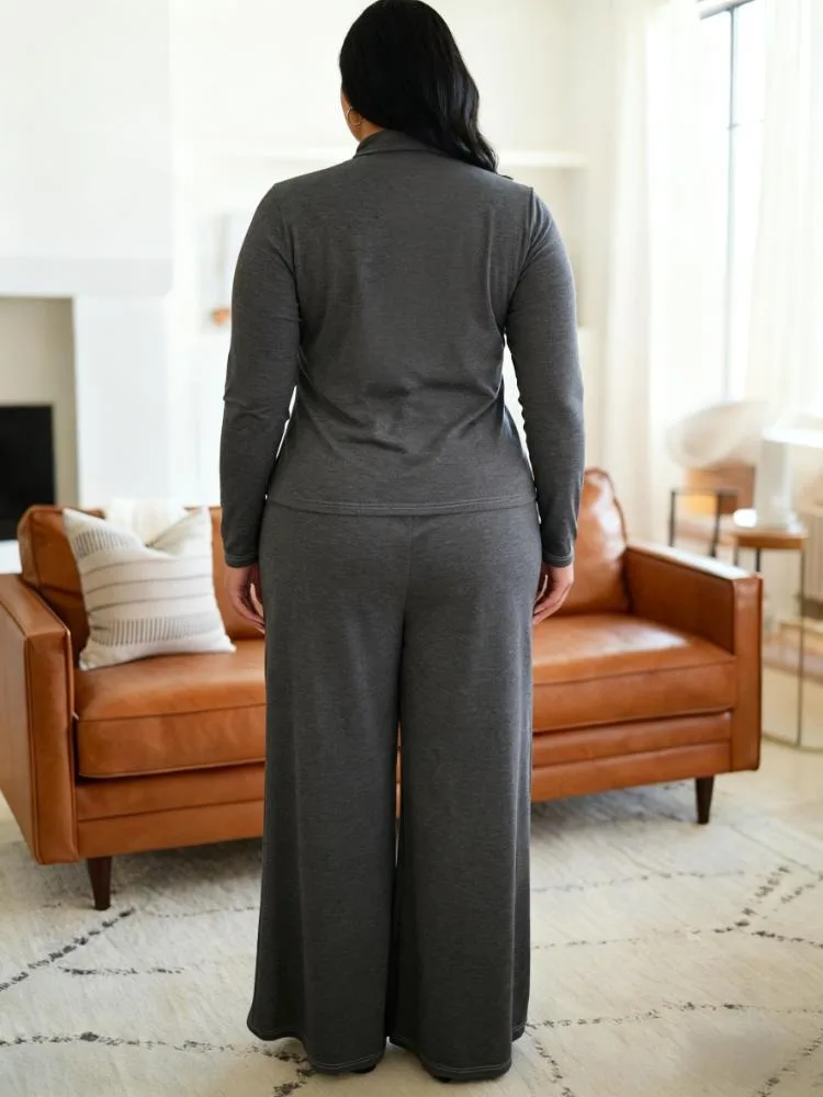 Wmstar Two Piece Sets Wholesale Top and Pants Matching Suit Solid Color Elegant Super Elastic Slimming Perfect Drop Shopping