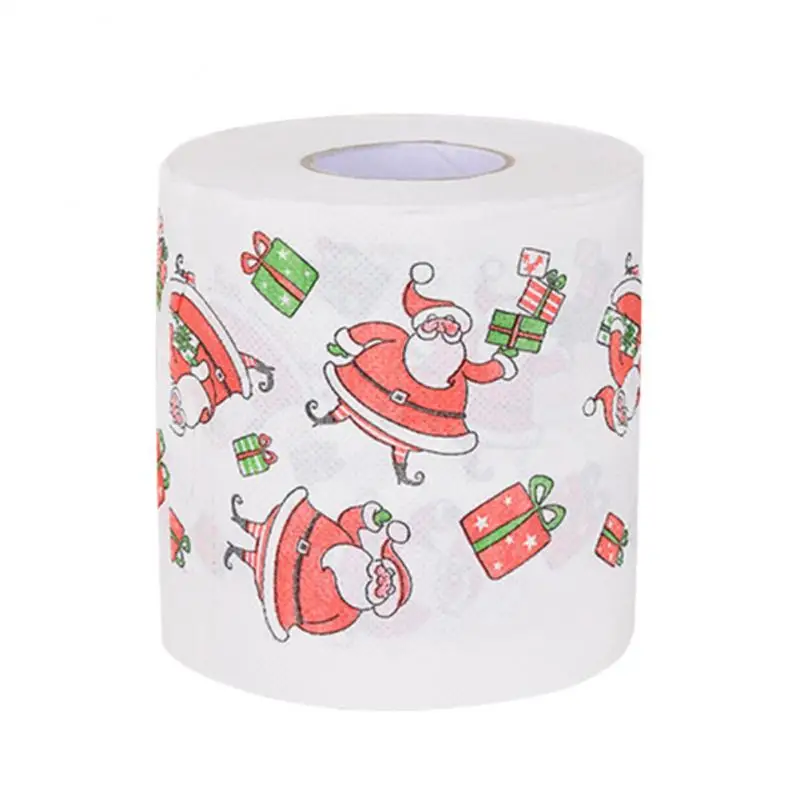 Christmas Toilet Roll Paper Creative Xmas Decor Tissue Roll Christmas Supplies Home Tool New Year Gifts Bathroom Supplies Cute