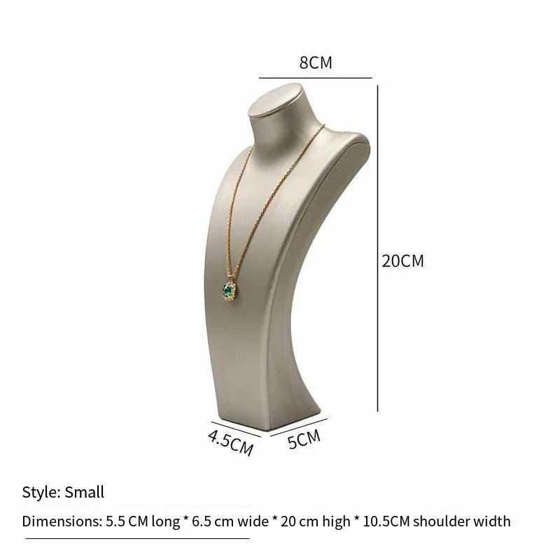Luxurious PU Leather Jewelry Display Stand - Elegant Necklace Pendant Holder for Showcases and Photo Props