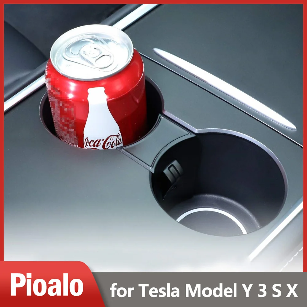 

For 2023 2022 2021 Tesla Model 3 Model Y Cup Holder Insert Refresh Console Black