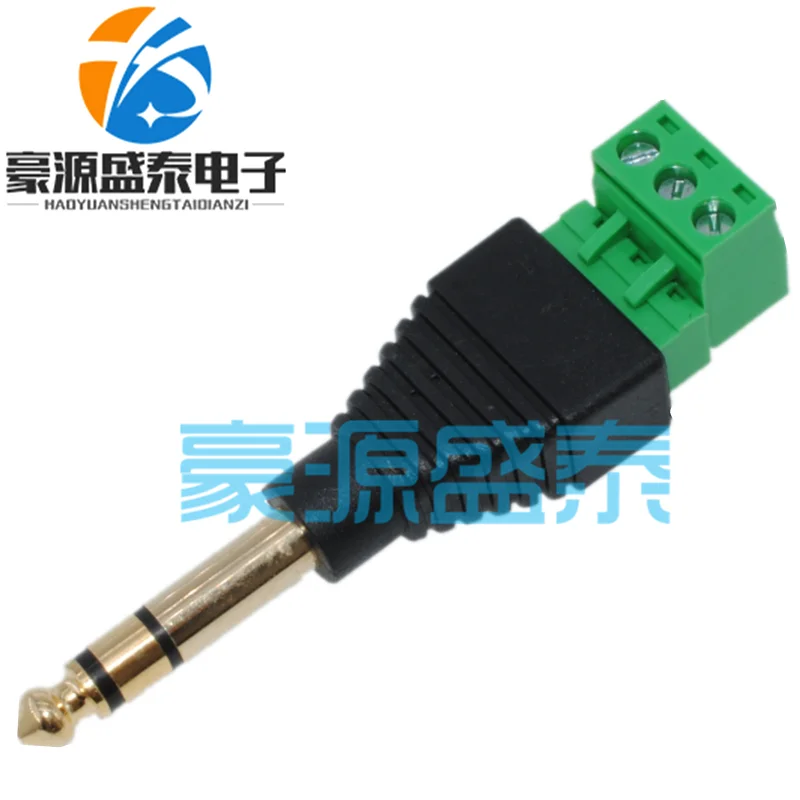 

6.35mm solderless plug, large three core solderless microphone plug, microphone, 6.5 audio dual channel solderless plug