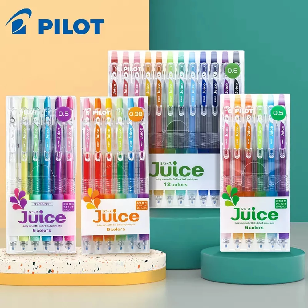 

6/12 Color Set PILOT Juice Gel Pen 0.5mm LJU-10EF To Make Notes of Gel Color Press Hands Account Kawaii School Supplies
