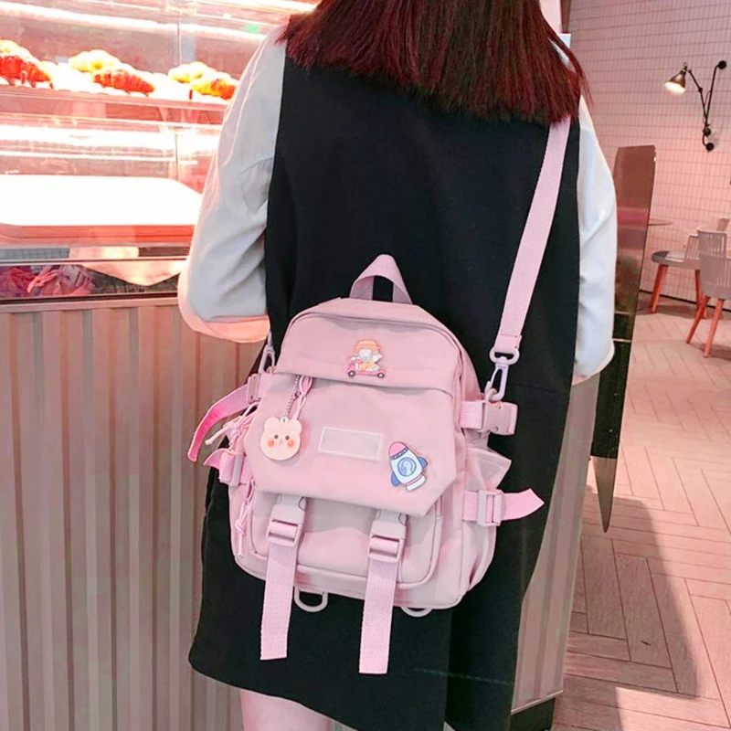 Women Nylon Backpack Purse Convertible Ladies Fashion Casual Daypack Travel Small School Shoulder Bags