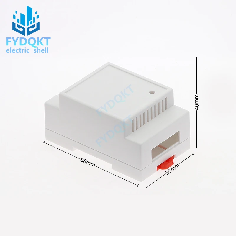 1PC DIN Rail PLC Fire Detection Instrument Power switch Box Rail Electrical Enclosure 4-05: 88x54x44mm Meters Shell