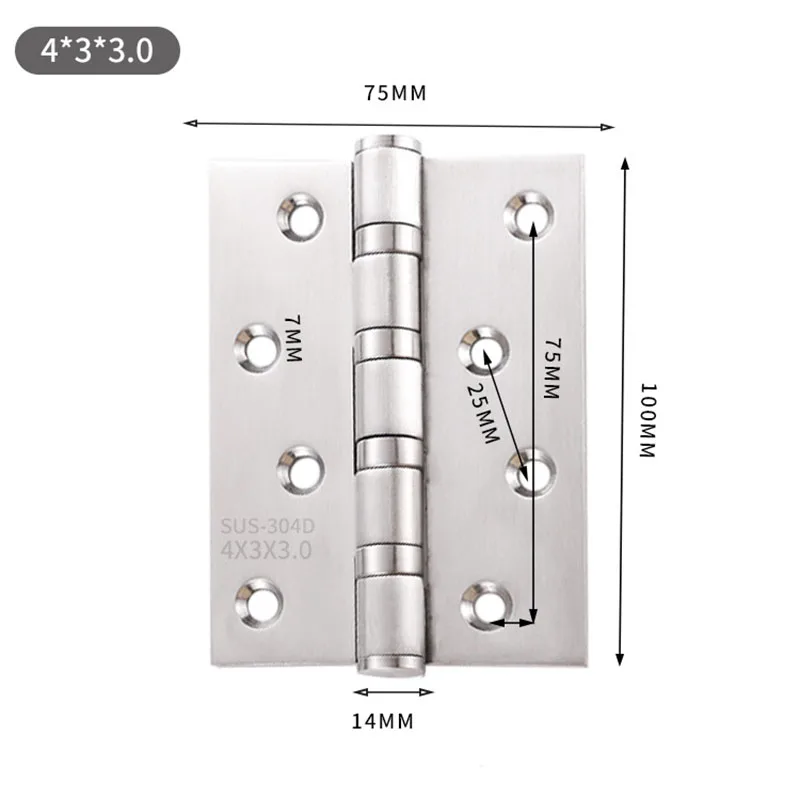 304ステンレス鋼フラットドアヒンジ、ドアバットヒンジ、家具