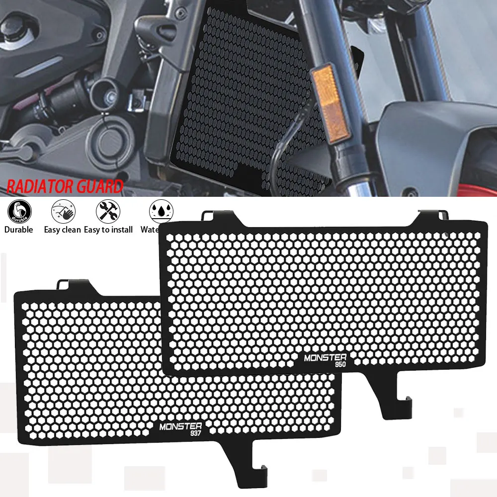 

Monster937 Motorcycle Radiator Grille Guard Protection Protetor Cover Monster 950 970 For Ducati Monster950 2021 2022 2023 2024