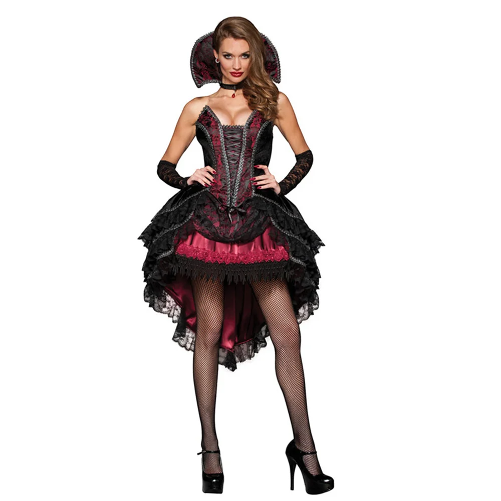 

Halloween Zombie Vampire Queen Costume Dress Adult Women Carnival Party Fancy Witch Cosplay Outfit