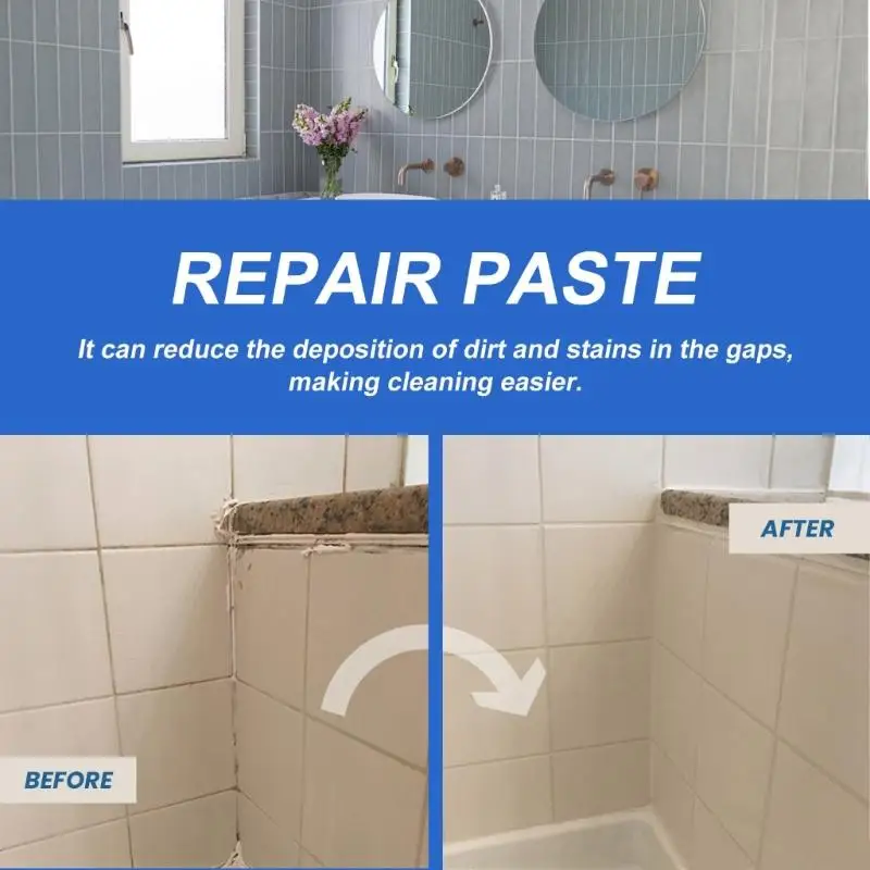 N58C Tile Joint Repair Gels Tile Crack Repair Solution Grouts Squeeze Tube Fast Curing Home Renovations Adhesive