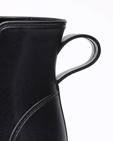 Men's Thick Platform PVC Rain Boots, Waterproof & Non-Slip, For Work & Students_voghion.com