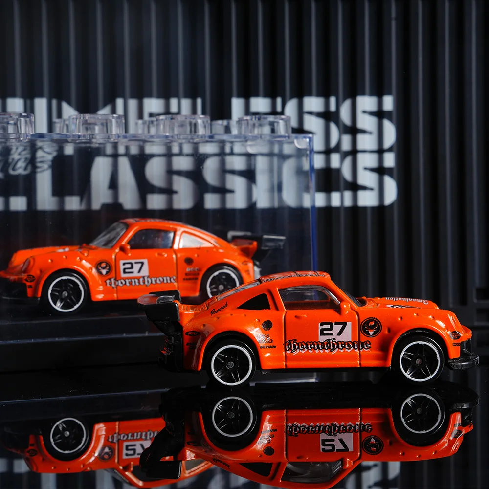 다이캐스트 자동차 - 1:64 스케일 레이싱 모델, 오렌지색 `Thornbrone` N..