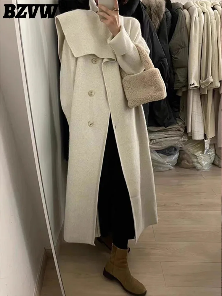 

BZVW New Autumn Winter Scarf Designer Lazy Loose Jacket For Women 2023 Casual Fashion Long Knitted Cardigan Female Tide 25X3681