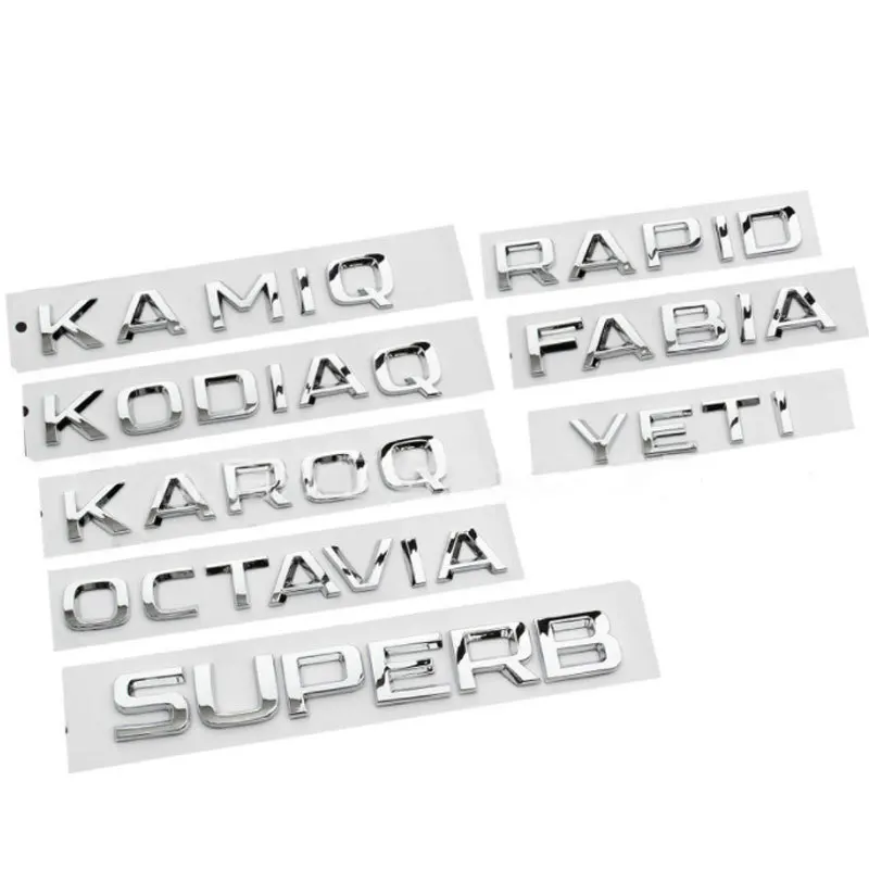 

Suitable ForSkoda Speed Pi Mingrui Kodiak Koroc Comic Standard Tailstock Logo Personalized Modification Black Letter Car Sticker