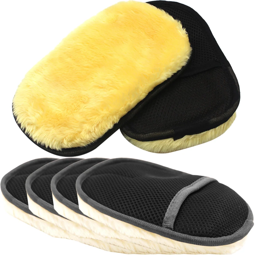 

6pcs Auto Wash Mitt Dusting Glove Scratch Free Felt Car Washing Tool Accessory