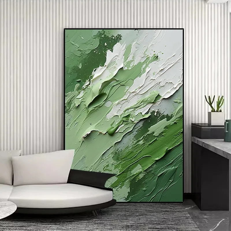 

Handmade Painting Bihai Abstract Living Room Background Wall Decorative Entrance Mural