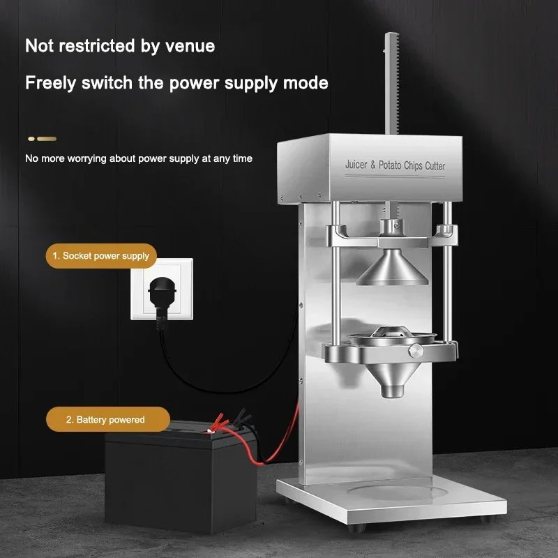 Electric potato strip cutting machine commercial french fries machine juicer cucumber radish lettuce melon fruit cut strips