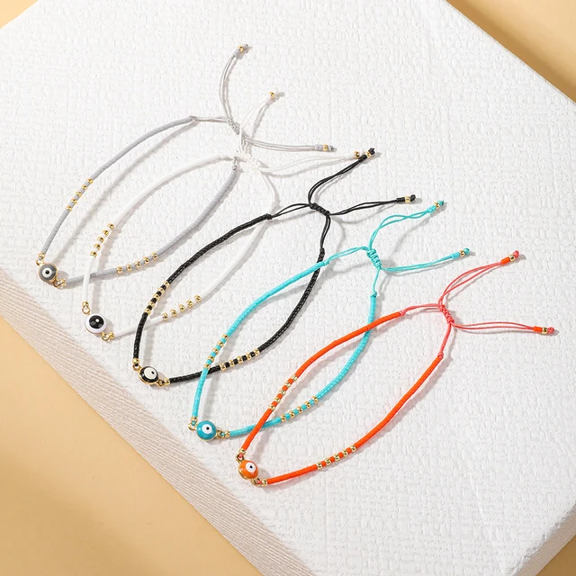 ZMZY Small Evil Eye Bracelet Turquoises Jewelry Turkish eye Bracelets for Women Miyuki Seed Beads Simple Pulseras Jewellery Gift 2