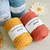 Factory Hollow cotton thread round strand yarn 100% cotton thread hand-woven diy cotton string wholesale 3mm 1