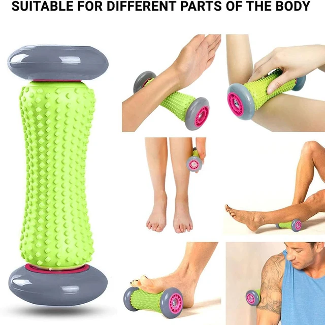Foot Massager Massage Roller Yoga Massage Ball Plantar Fascia Roller Muscle Relaxation for Sport Fitness Balls Body Exercise Set 2