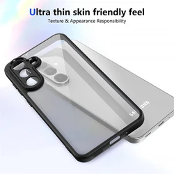 Crystal Clear Anti-Fall TPU Phone Case - Transparent Protection Cover for Samsung A26 5G (TM-Black)