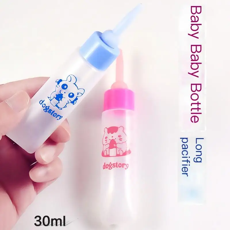 

Small Pet Bottle 30ml Pet Milk Water Feeder Hamster Rabbit Bottle Brush Syringe Portable Bottle Cat Dogs Puppy Feeding Supplies