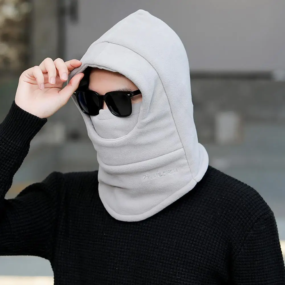 

Men Ski Hat Useful Solid Color Male Coldproof No Brim Balaclava for Skiing