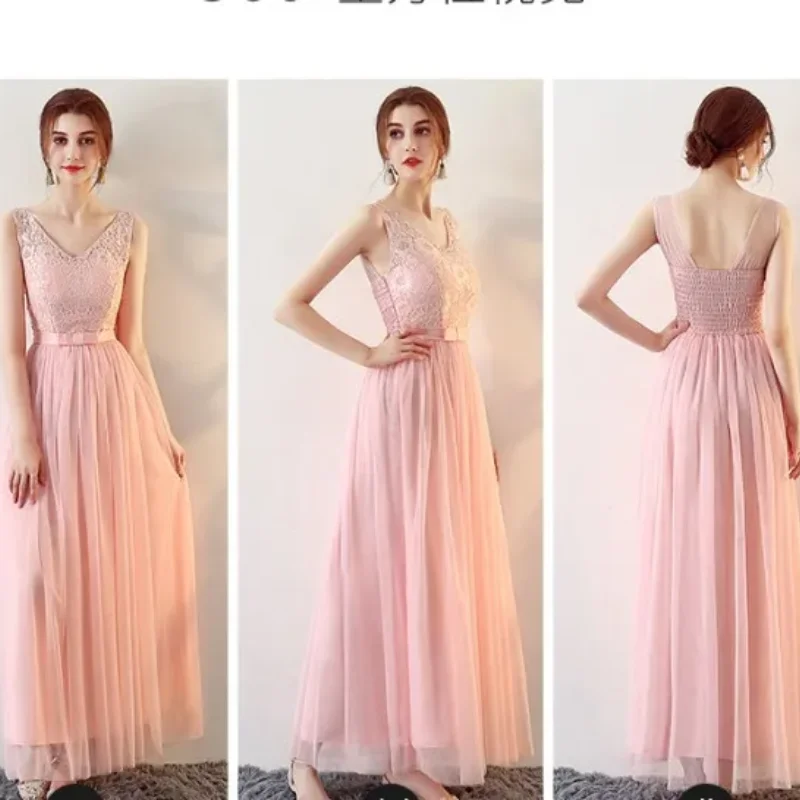 Spring Summer Purple Pink Light Champage Bridesmaid Dresses Women Graduation Vestido Prom Gown Girl Cheap Wedding Party Dress