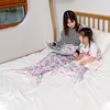 New Flannel Mermaid Blanket Sleeping Blanket Adult Children Universal Mermaid Tail Blanket Children Sleeping Bag Shooting Props 2