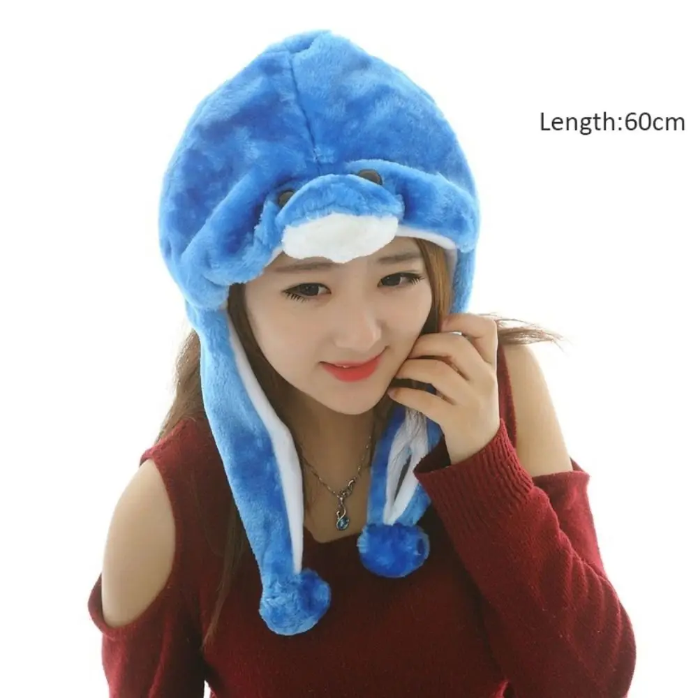Ear Protection Cartoon Plush Moving Hat Animal Neck Warmer Movable Ears Airbag Cap Animal Earflap Hat Cosplay Party 5