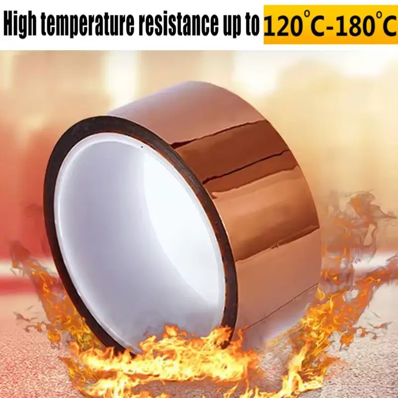 Kapton Tape Polyimide 5-40mm Adhesive Insulating Adhesive Tape Каптоновый Скотч Heat Tape for Board Protection image 5