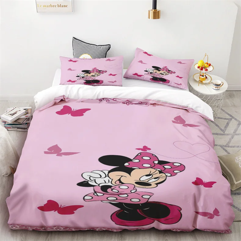 Description Picture 4 of itemPink Minnie Duvet Cover Girl Bedding Set for Teens Boy Girls Birthday Gifts Princess Style Bedroom Decoration Full Size Single