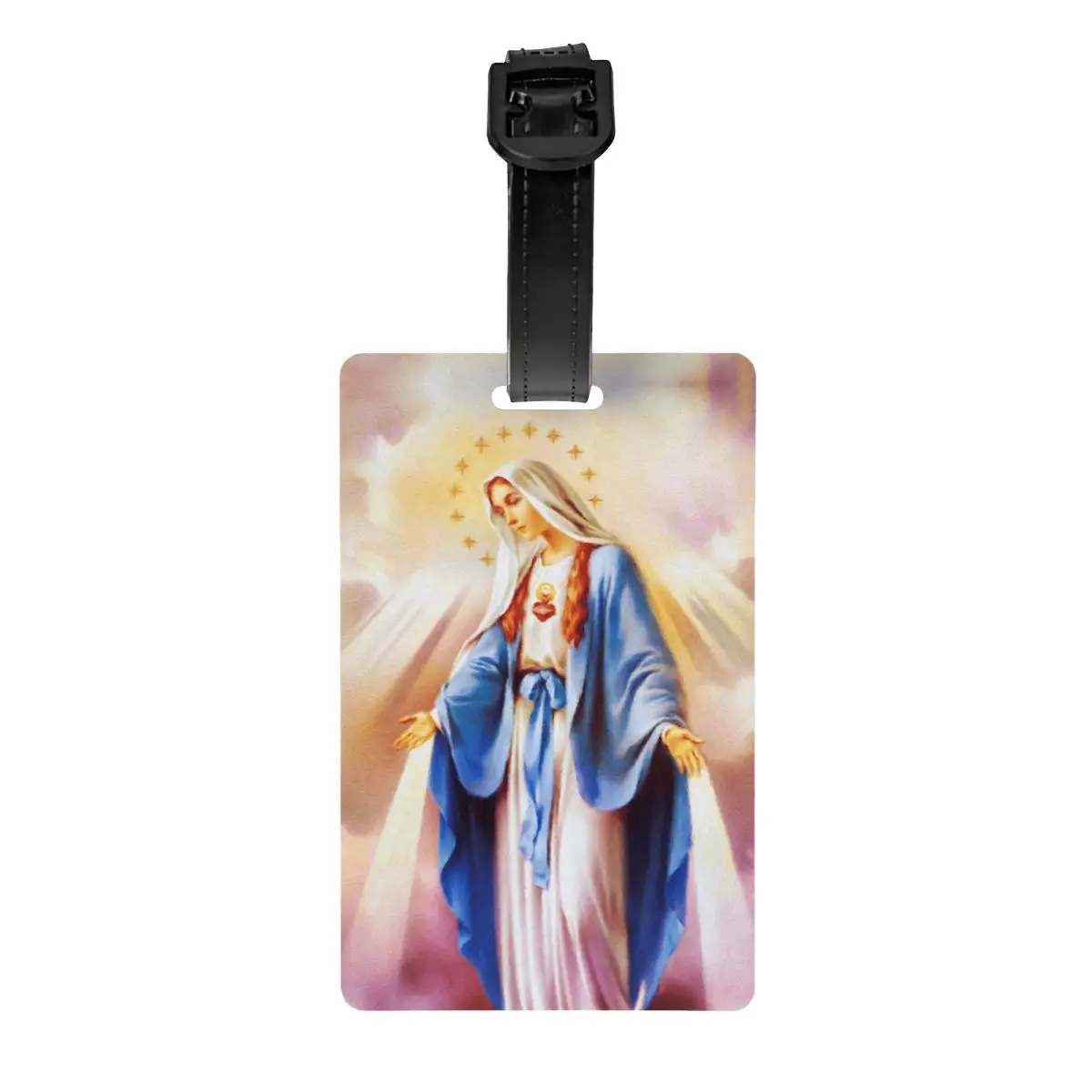 

Custom Catholic Virgin Mary Luggage Tag Privacy Protection Our Lady of Guadalupe Baggage Tags Travel Bag Labels Suitcase