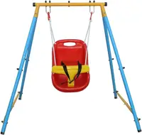 Baby Toddler Indoor/Outdoor Metal Swing Set (Blue, Red, Yellow) 1