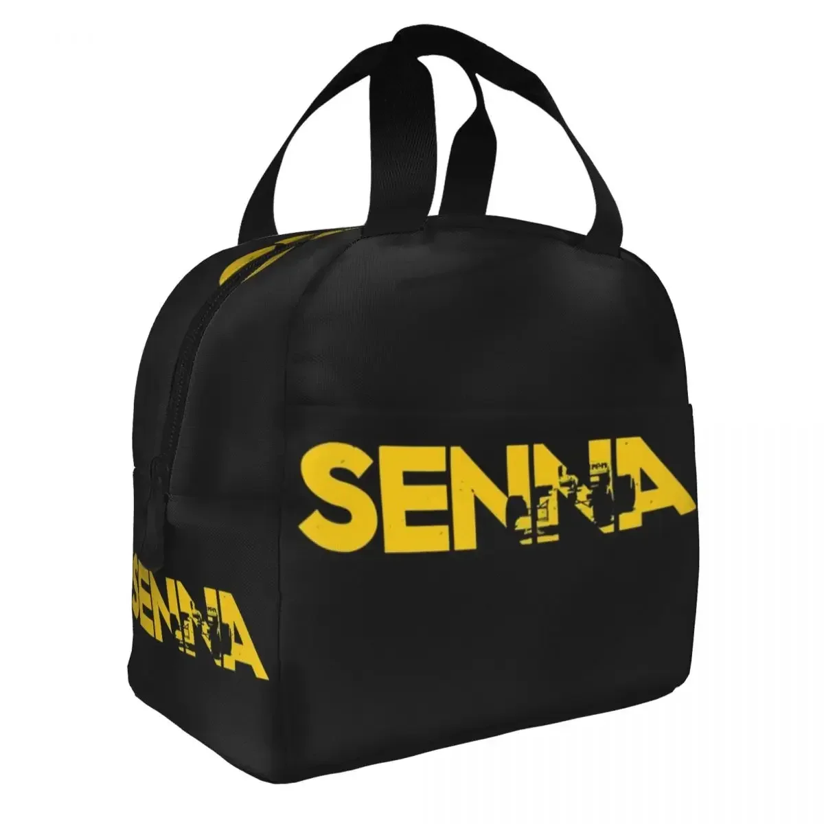 사용자 정의 Ayrtons 브라질 레이싱 드라이버 Senna 열 절연 점심 가방 여성 휴대용 점심 토트 다기능 식품 상자