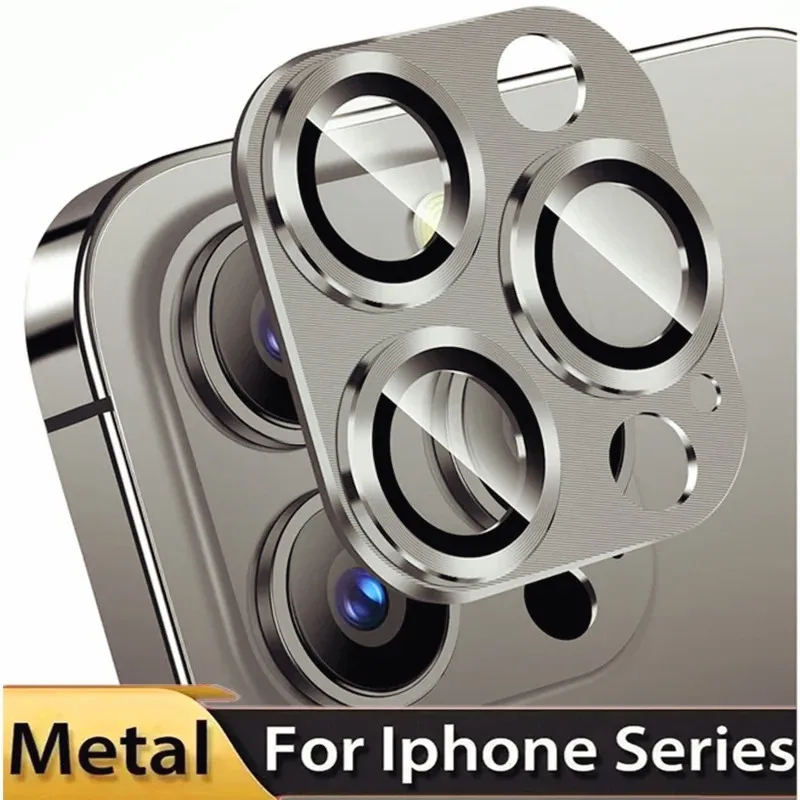 Premium Metal Camera Lens Protector with Tempered Glass Cover