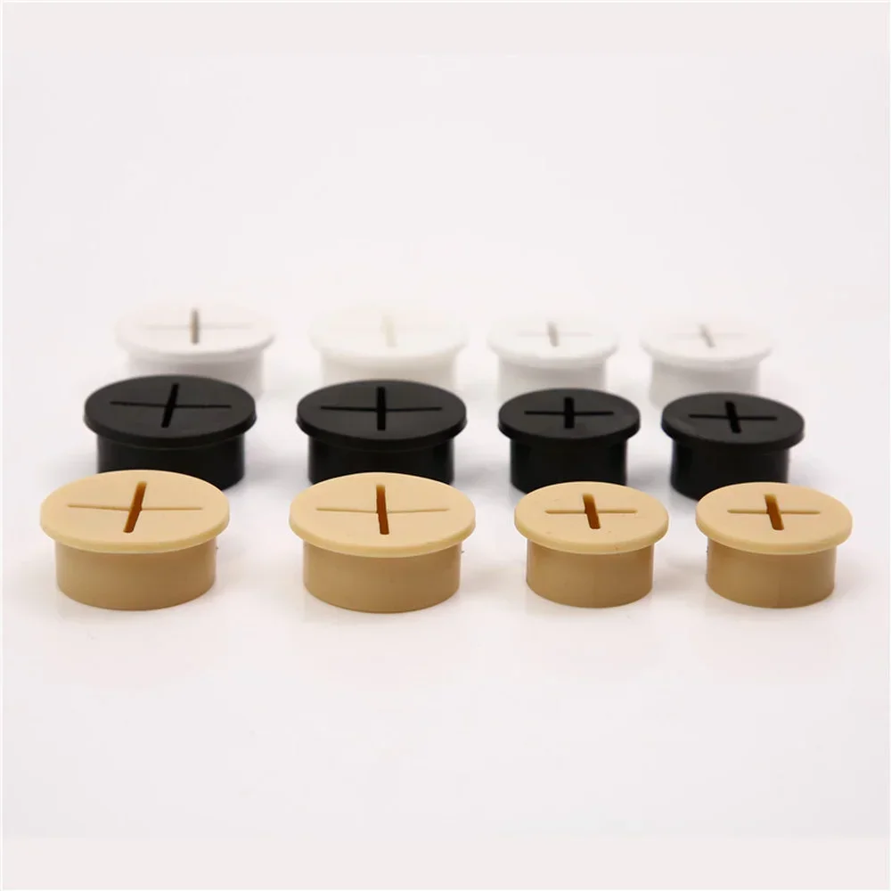 Flexibele rubber Kabel Hole Cover Round Cross Dust Plug 2pc For Furnitures Counter Office Table Desktop dust plug Wire Organizer cable organizer cable hole cover desk cord grommet hole plug