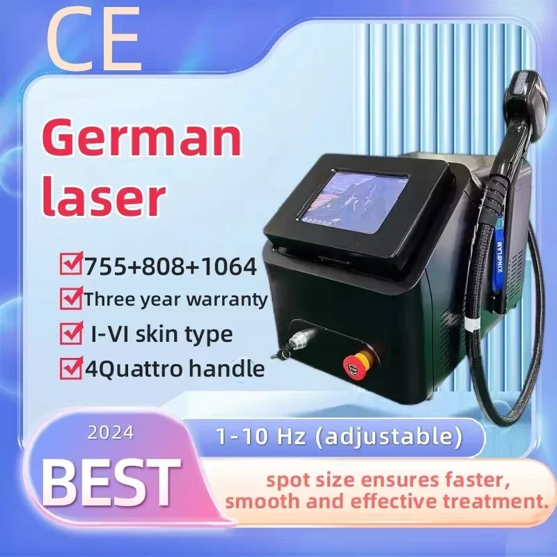 2024 Best 4000W 3 Lunghezza D'Onda 808Nm Macchina Per La Depilazione Laser A Diodi Germania Bar 808Nm Macchina Per La Depilazione Laser A Diodi
