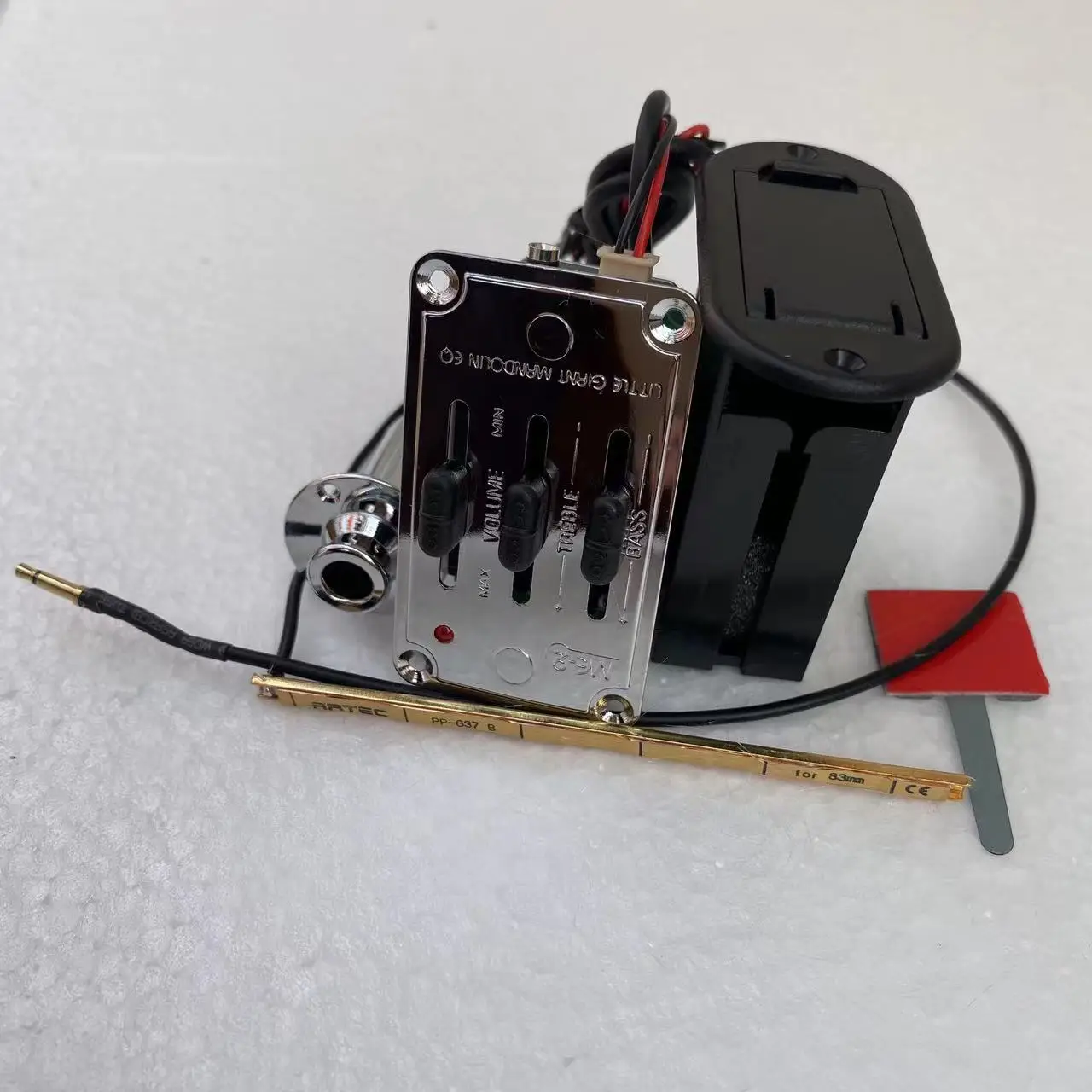 Artec 2 band EQ include 9 V battery case,saddle pickup for Slim body guitars and Mandolins（ME2）