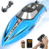 Orans Remote Control Boat Brushless 50km High-Speed Remote Control Speedboat Water Splashing Electric Remote Control Boat Kids 6