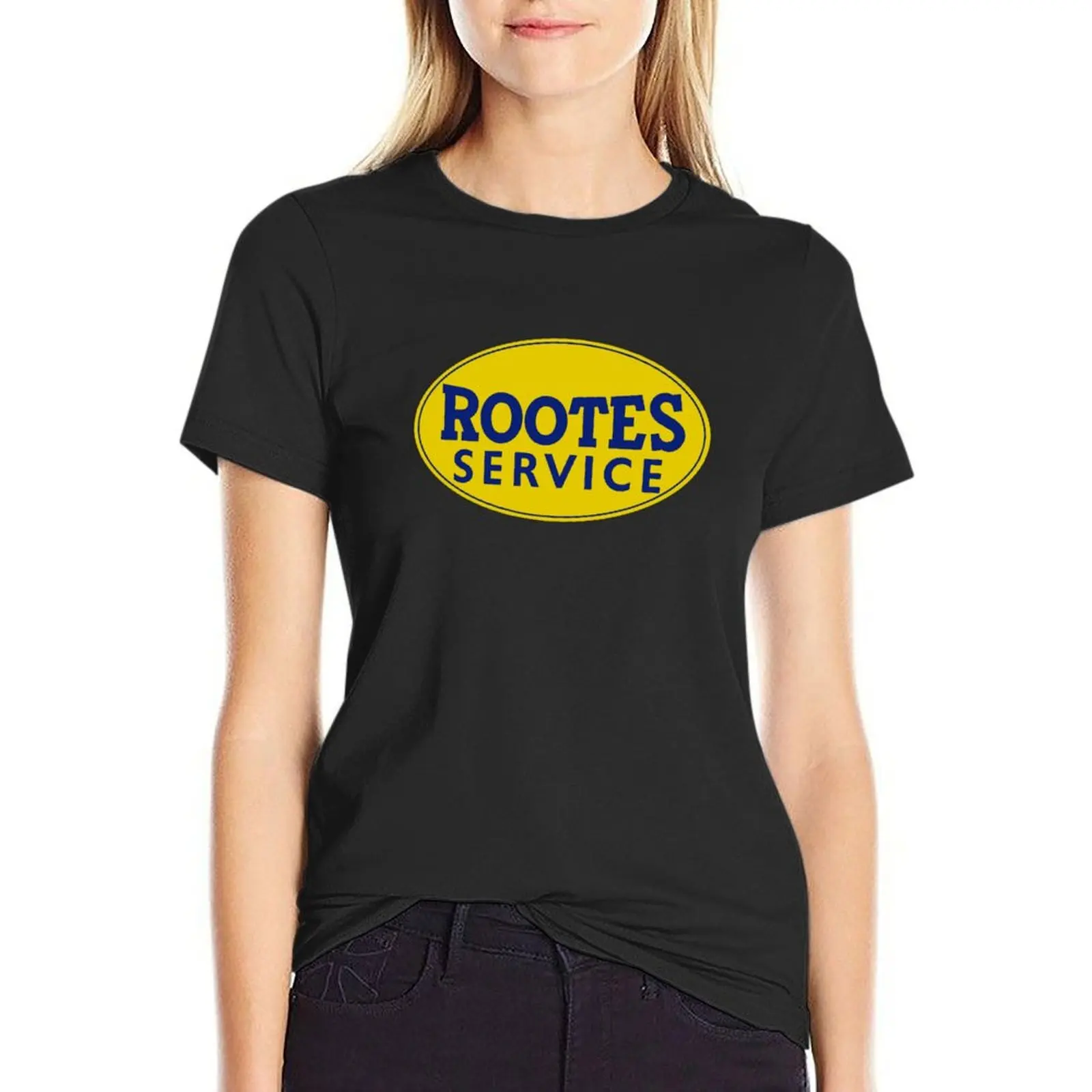 Classic 1960s Rootes Service sign T-Shirt kawaii clothes plain rock and roll t shirts for Women