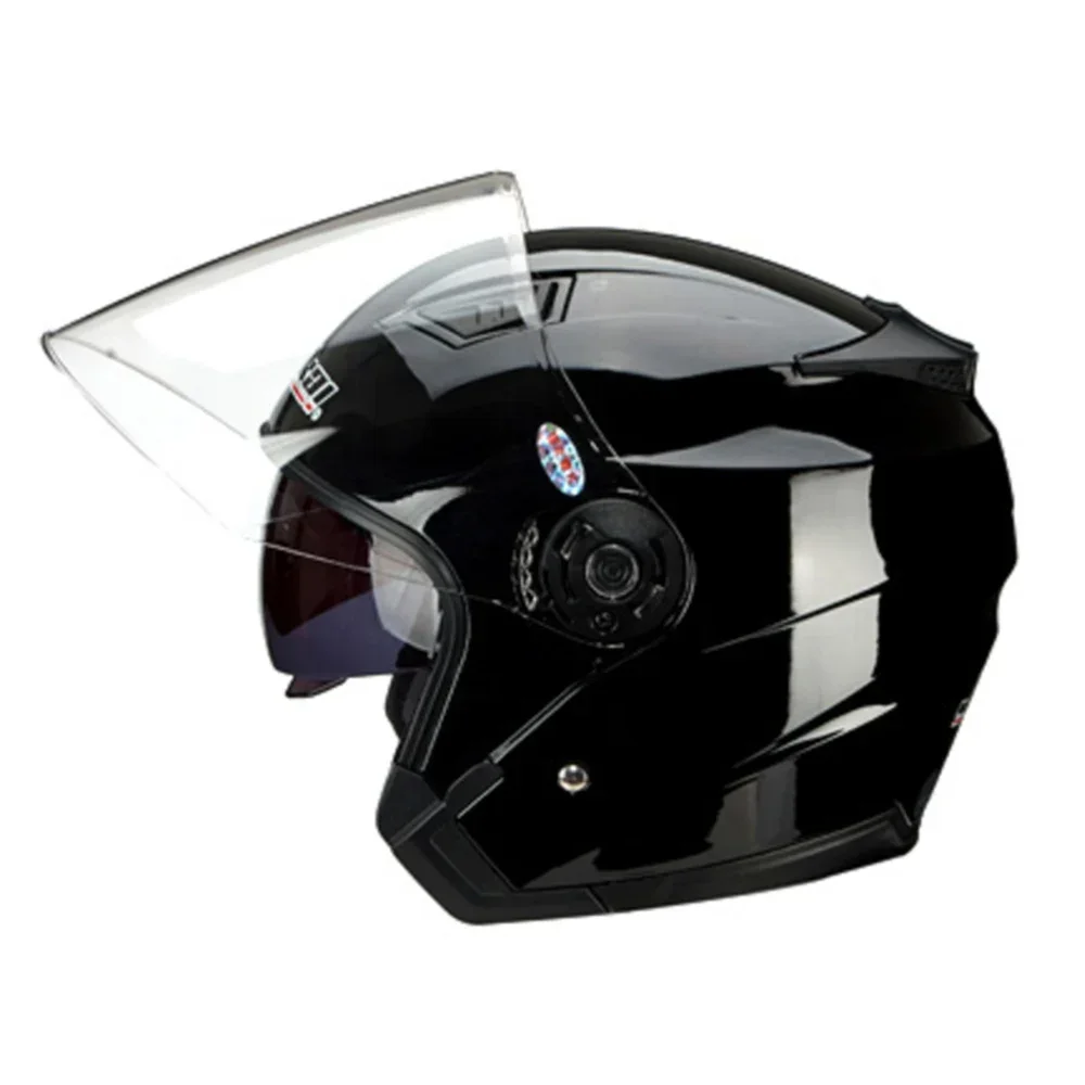 Moto Dual Lens Caschi Vintage Four Seasons Racing Half Caschi Moto Casco Go Kart Scooter Motor Van Casque Helmet