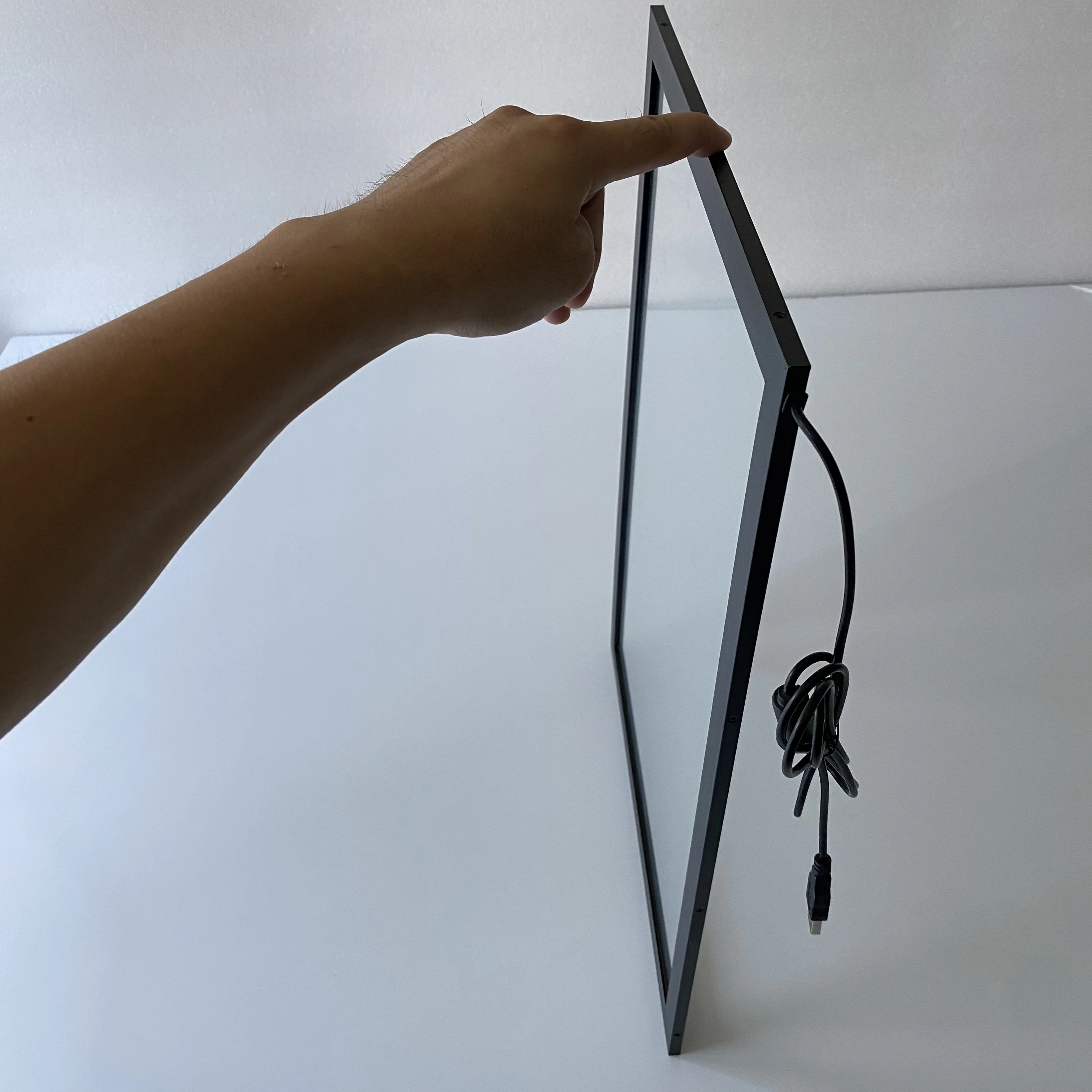 22 Inch Multi Interactive Infrared Touch Frame IR Touch Screen Overlay Kits IR Screen Panels 2mm Tempered Glass