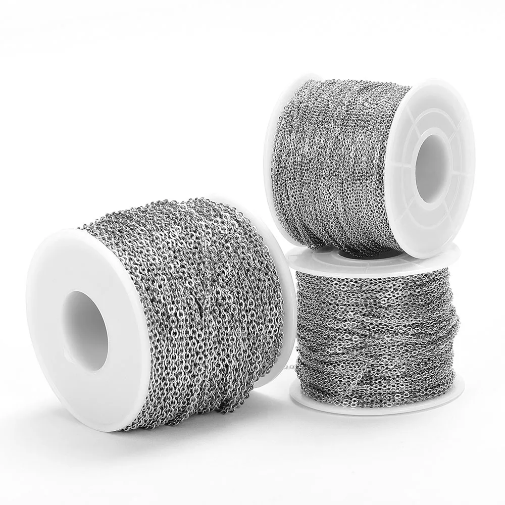 Chaîne En Acier Inoxydable 10m Pour Bijoux DIY - Largeur 1.5mm, Soudée, Pour Colliers Et Bracelets