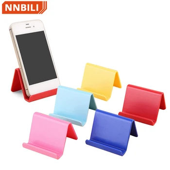 NNBILI 휴대 전화 홀더 플라스틱 휴대 전화 스탠드, 휴대용 미끄럼 방지, 간단한 데스크탑 스탠드, 휴대 전화 레이지 브래킷